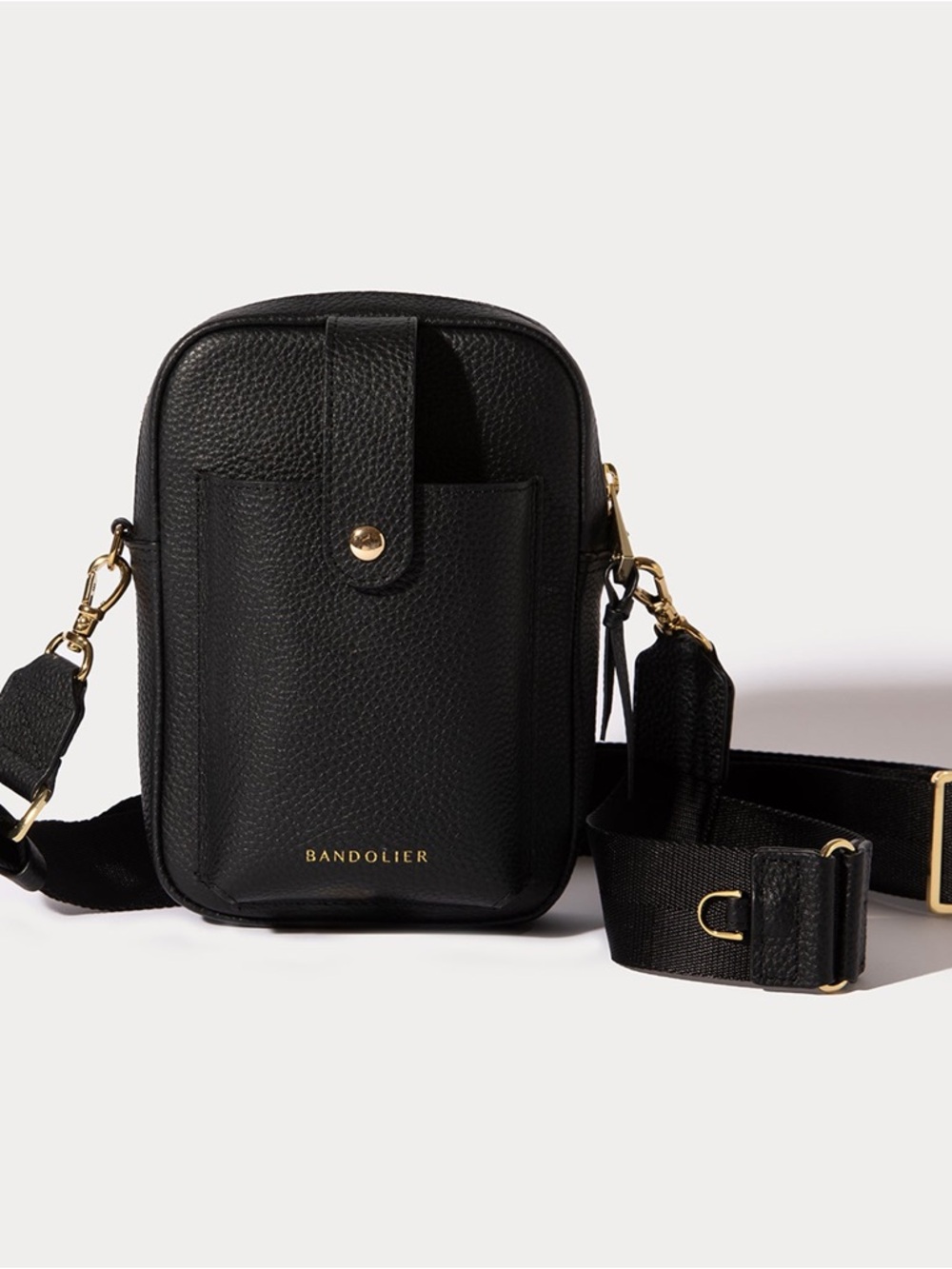 Bandolier Dillon Crossbody Bag in Black and Gold